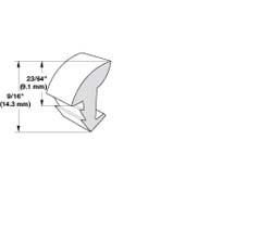 Panel Retainer, 23/64"X9/16" fruitwood, 1000 foot roll