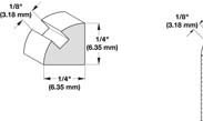 Panel Retainer, 1/4"X1/4" off-white, 1000 foot roll