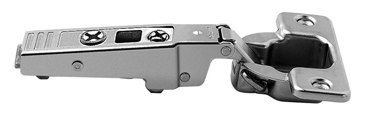Clip Top 95D Thick Door Hinge, Straight-Arm, Free Swing, Screw-On