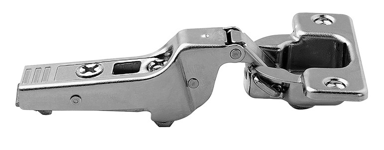 Clip Top 95D Thick Door Hinge, Half-Cranked, Free Swing, Screw-On