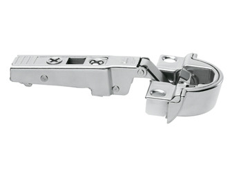 Clip Top Blumotion 95D Narrow Aluminum Door Hinge, Straight-Arm, Self Closing, Screw-On