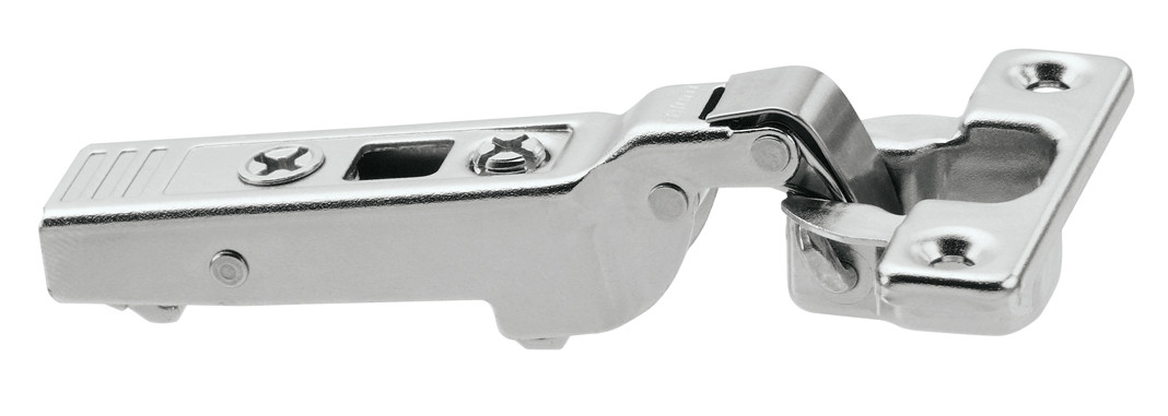 Clip Top 94D Mini Hinge Half-Cranked, Self Closing, Screw-On