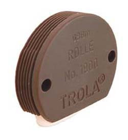 Roller Bottom Guide #735, With steel spindle, plastic, brown