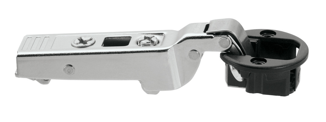 Clip Top 94D Glass Door Hinge, Half-Cranked, Self Closing, Screw-On