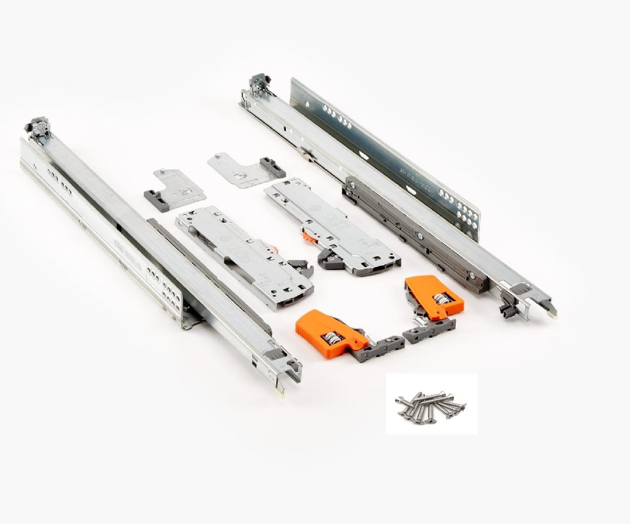 BlumR Movento 769 Series Drawer Runner Push to Open and Soft Close Slides,Choose 12-30" 769.7620S, 769.6860S , 769.6100S COMPLETE SET