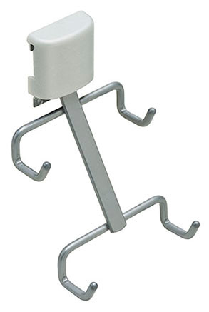 Omni Track, belt hook, steel, matt aluminum, closet