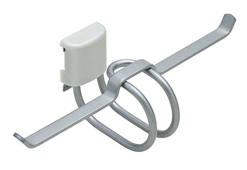 Omni Track, bracelet hook, steel, matt aluminum, closet