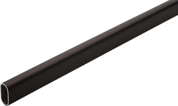 Oval Wardrobe Tube, aluminum, dark oil rubbed bronze, 30mm x 15mm x 1.3mm x 2438mm