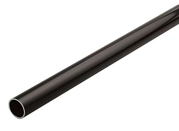 Wardrobe Tube, steel, black pvc coating, 19mm x 2500mm