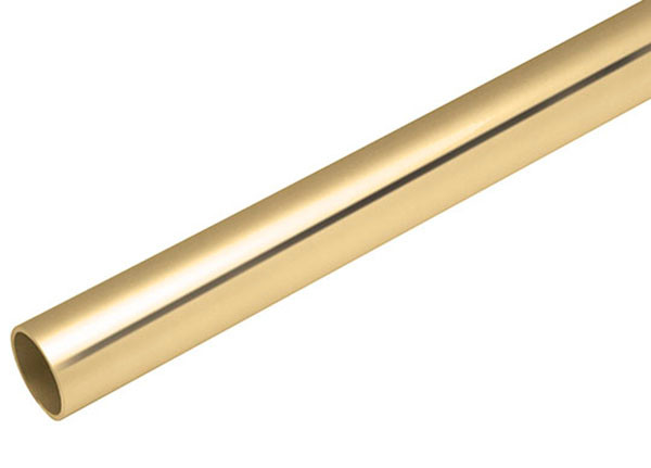 Synergy Wardrobe Tube, aluminum, brass polished, 1 5/16" x 8'