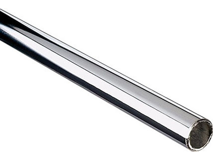 KV Wardrobe Tube, steel, chrome-plated, 1 5/16" diameter X 12' long
