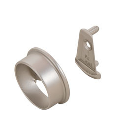 Synergy Elite Wardrobe Tube Support, zinc, chrome polished, 1 5/16" diameter