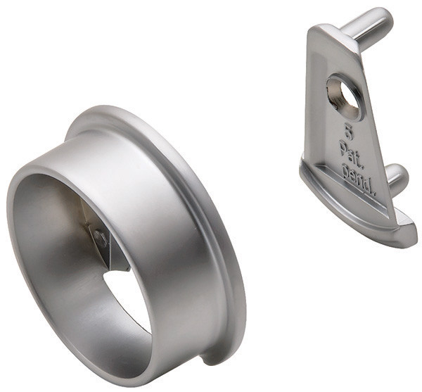 Synergy Elite Wardrobe Tube Support, zinc, matt aluminum, 1 5/16" diameter