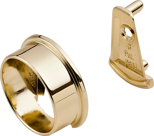Synergy Elite Wardrobe Tube Support, zinc, brass (Gold), 1 5/16" diameter   804/ 803.39.910/2z
