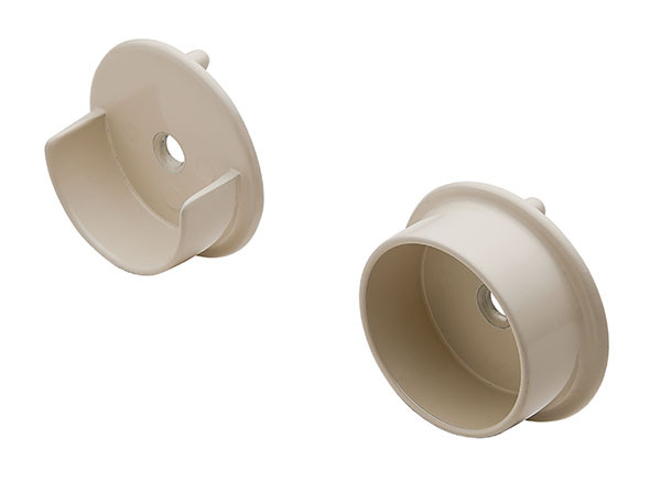 Synergy Wardrobe Tube Support, zinc, almond, for 1 5/16" diameter tube