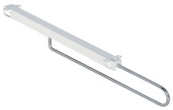 Wardrobe Rail, steel, almond, 390mm, 10 kilogram load capacity