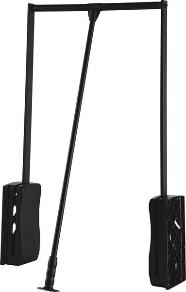 Wardrobe Lift, steel, black, plastic, black, 21 1/4" - 26", 26 lbs load capacity