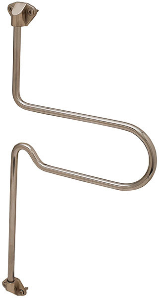 Pico Wardrobe Rail, zinc, chrome-plated, 340mm, 180degree