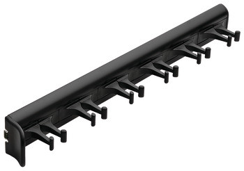 Synergy Belt Rack, Synergy Collection, 6 Hook, 14 1/8" With 3/4 extension slide, Black