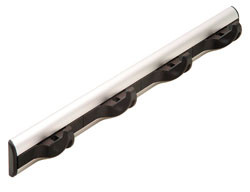 Synergy Wall Hook Fixed, aluminum, nickel-plated matt, plastic, black, 13 1/2" length