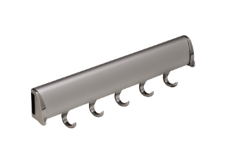 Synergy Elite Belt Rack, with full extension slide, aluminum with zinc hooks, Polished chrome, 11 7/8" length