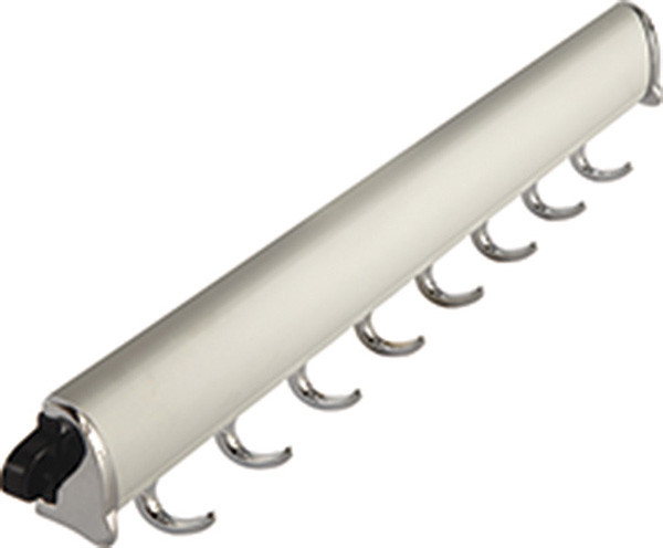 Synergy Elite Accessory Hook, fixed, aluminum with zinc hooks, matt aluminum with chrome, 19 1/4" length