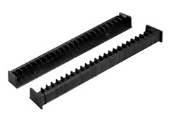 Multi-Media Rail with Dividers, plastic, black, 305mm