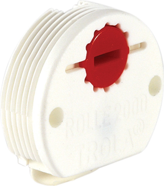 Trola replacement Roller Bottom Guide, With adjustable steel spindle, plastic, white #814/1z