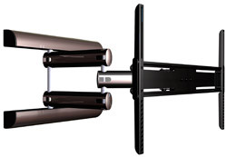 Articulating Flat Panel TV Mount, fits 30" - 55" TVs, 125 pound weight capacity, steel, black