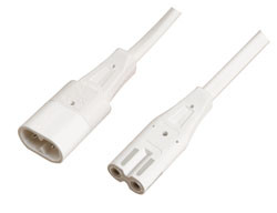 Connecting Lead, plastic, white, 1000mm
