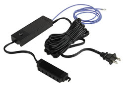 Transformer with Dimmer, plastic, black, 120V, 60watt