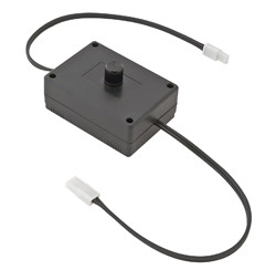 Turn Dimmer, plastic, black, 10 amp