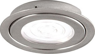 Select HD LED, IP44 recessed light, cool, white, 5000K, steel, stainless steel