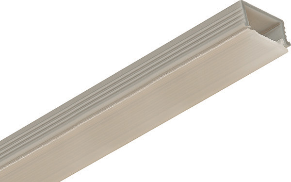Recessed mount, co-extruded LED profile, poly propolyne, aluminum/white, 20mm x 10mm x 2.5 meters