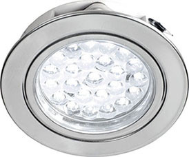 Select HD LED, IP44, surface or recessed light housing, warm, white, 3200K, 3 piece kit, plastic, with 15W driver