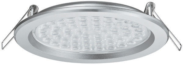 LOOX LED, 24V, 3002, 4.4 watts, warm, white, 3200k, round, recessed mount, aluminum anodized, 127 x 18mm