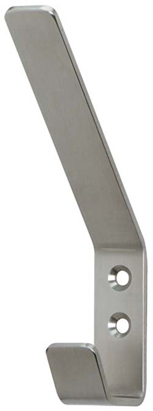 Hat and Coat Hook, stainless steel, matt, 72mm x 150mm