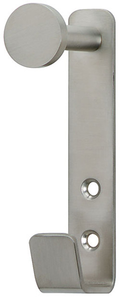 Hat and Coat Hook, stainless steel, matt, 52mm x 110mm