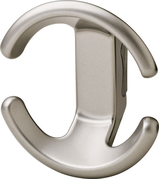 Coat Hook, Bella Italiana, matt nickel, 102mm x 50mm x 110mm
