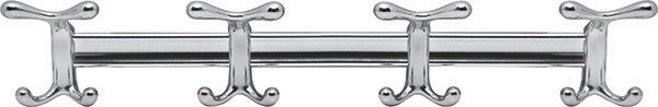 Coat Hook, Bella Italiana, zinc, polished chrome, 110 x 86 x 585mm