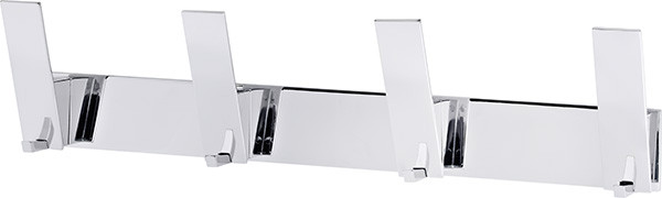 Coat Hook, Bella Italiana, zinc, polished chrome, 102 x 61 x 433mm