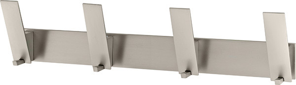 Coat Hook, Bella Italiana, zinc, brushed nickel, 102 x 61 x 433mm