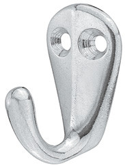 Coat Hook, aluminum, polished, 19mm x 28mm x 38mm