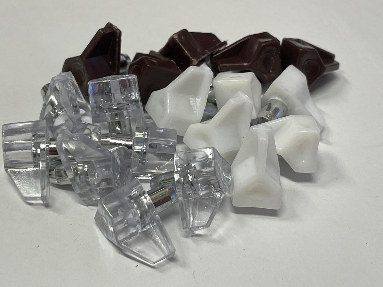 Shelf Support, plastic, Choose Color Clear Brown White, 5mm, Quantity Discout