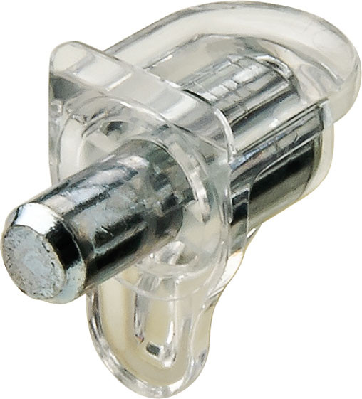 1 Shelf Support, metal with plastic, transparent, clear  5mm