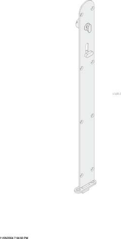 Flush Bolt, brass, nickel-plated polished, lockable, 450mm