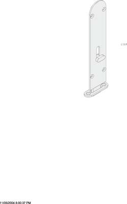 Flush Bolt, brass, PVD Black 190mm