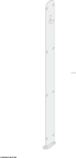 Flush Bolt, brass, PVD Black 450mm