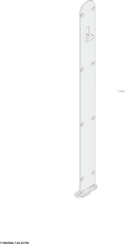 Flush Bolt, brass, PVD Brass 600mm