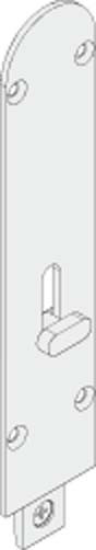 Flush Bolt, brass, PVD Black, for inward opening without sill, 190mm